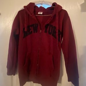 Garnet “New York” zip up hoodie